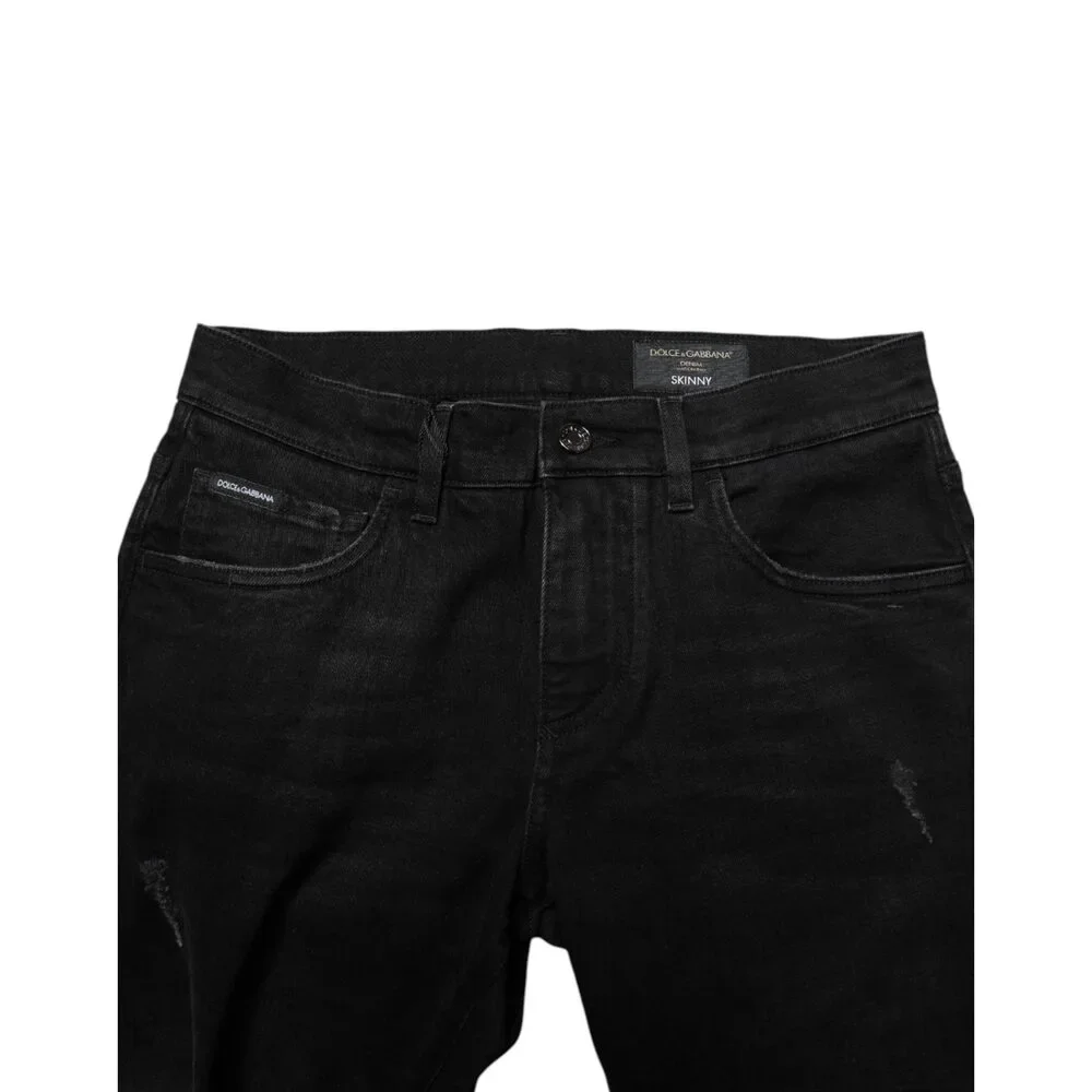 Dolce & Gabbana Black Cotton Skinny Denim Jeans - Picture 5 of 8